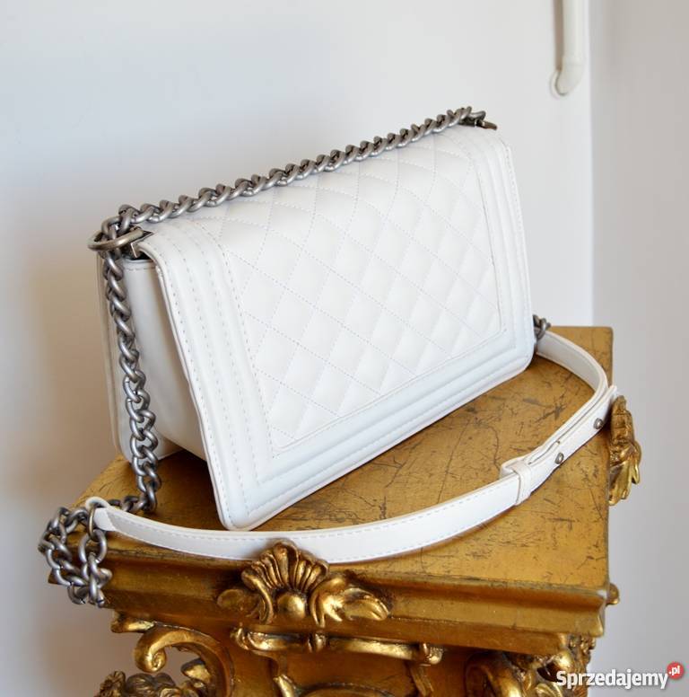DUŻA CHANEL BOY JUMBO BIAŁA PIKOWANA ŁAŃCUCH kujawsko-pomorskie Bydgoszcz sprzedam