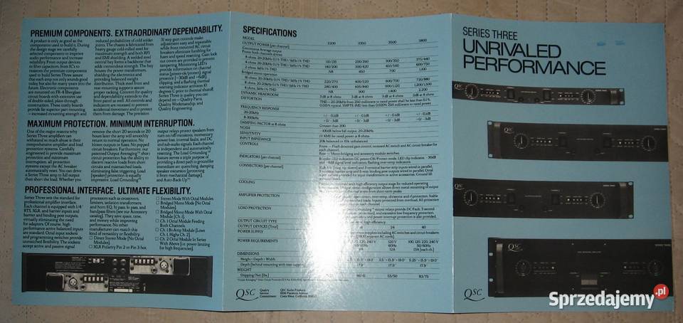 QSC Audio brochures leaflets lot broszury pomorskie Kępice