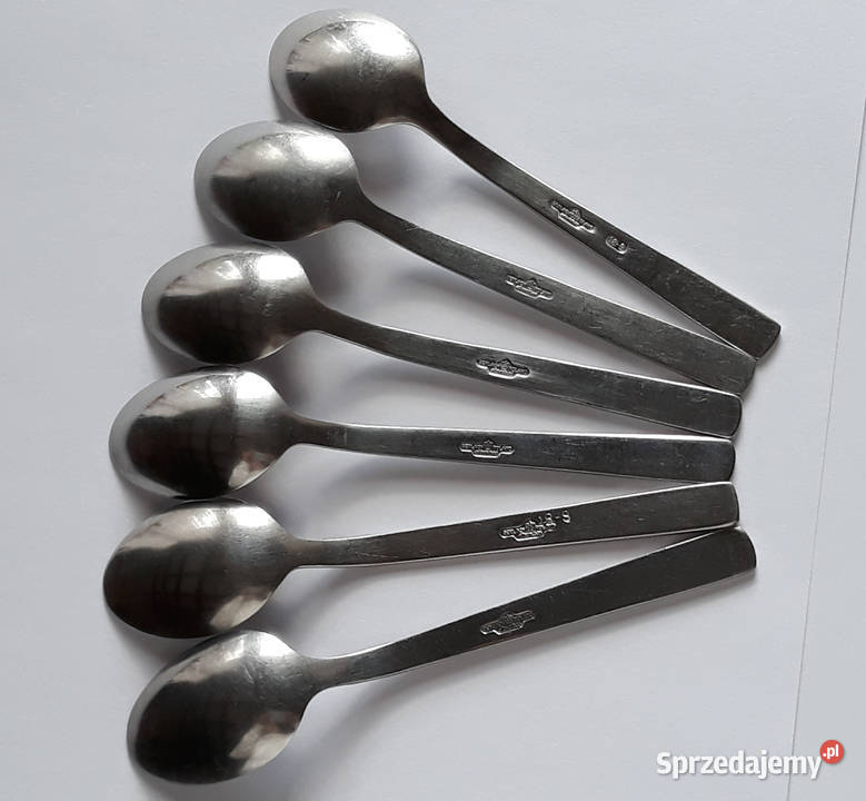 Łyżeczki do herbaty 3 RÓŻE Gerlach sztućce PRL Dąbrowa Górnicza