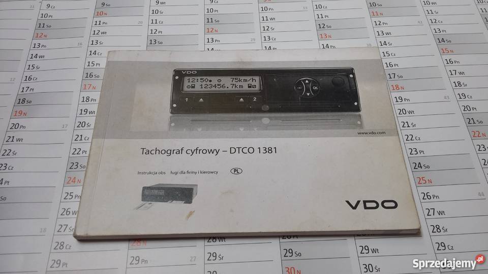 Instrukcja obsługi Tachograf cyfrowy DTCO 1381