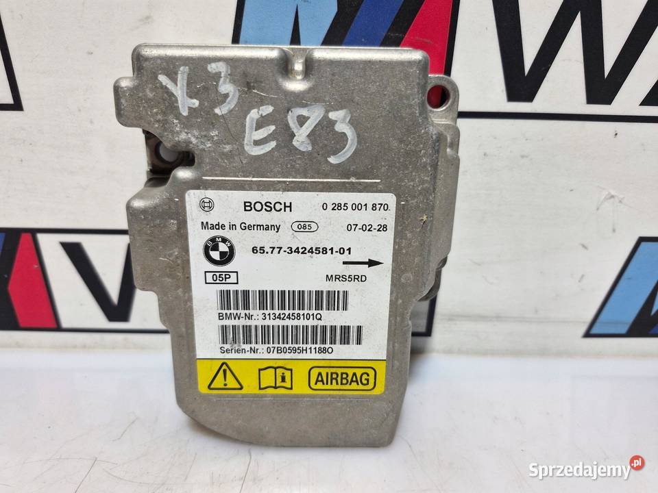 BMW X3 E83 MODUŁ STEROWNIK SENSOR PODUSZEK
