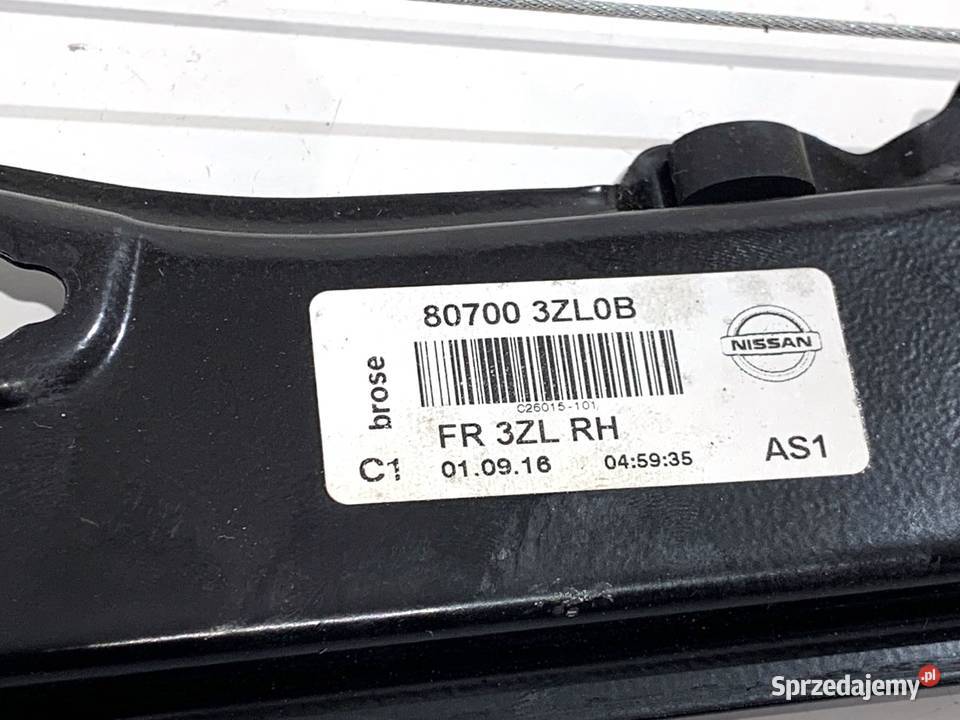 PODNOŚNIK SZYBY PRAWY PRZÓD NISSAN PULSAR