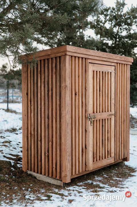 Domek narzędziowy 2 x 11m z elewacją lamel pion Kalety