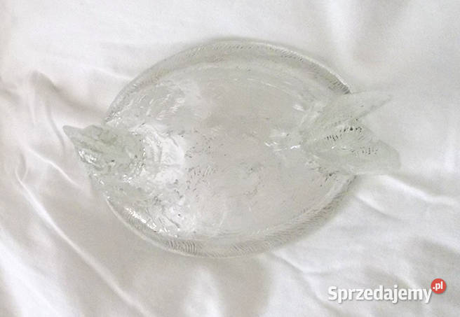 szklana kura vintage prl bomboniera szklana przezroczysty Pozostałe Olsztyn