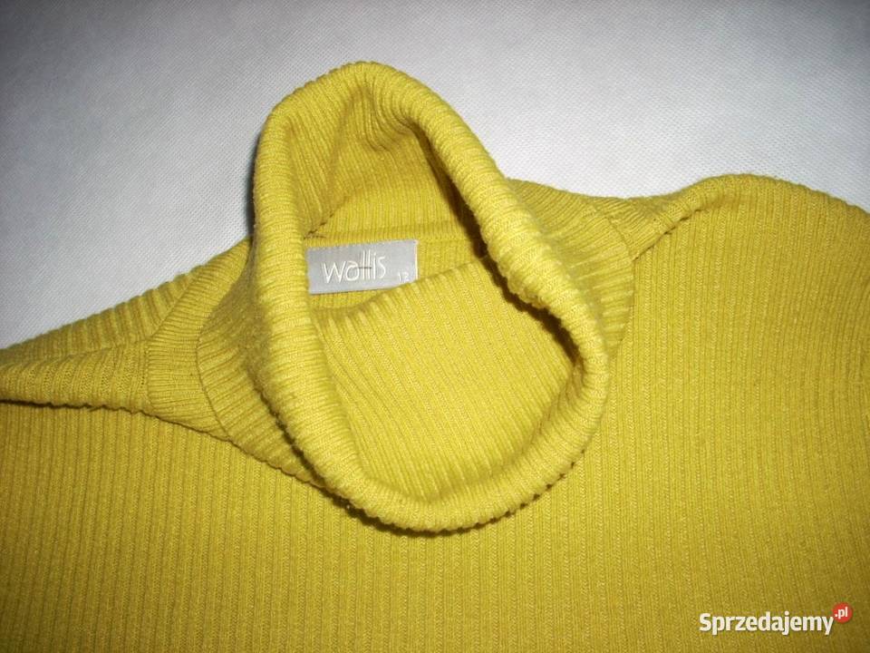 Wallis Musztardowy Milutki sweter Golf L 40 Nowy Sącz