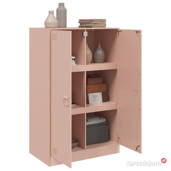 Szafka boczna różowa 67x39x107 stal WM841662 Pozostałe mazowieckie Warszawa