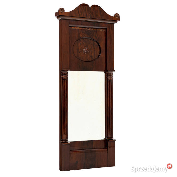 Lustro Biedermeier Antyk Stare Mahoń Piramidalny wielkopolskie Swarzędz