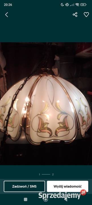 Żyrandol dziewiecio ramieny szkło witrażowe Pozostałe Osie