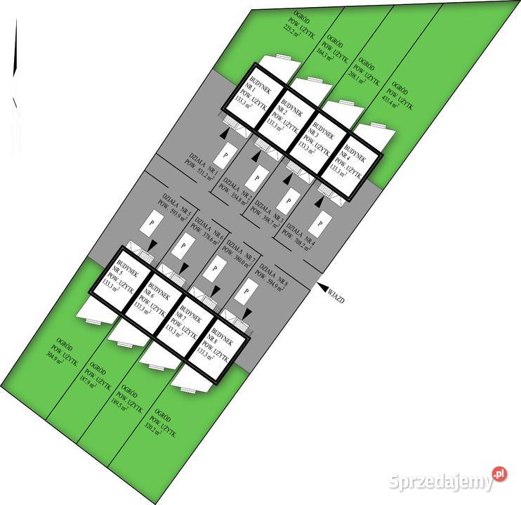 Nowoczesne mieszkania w zabudowie szeregowej 133m2