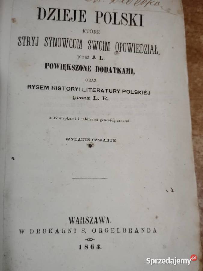 LELEWEL Dzieje Polski które stryj synowcom swoim wielkopolskie Iwno