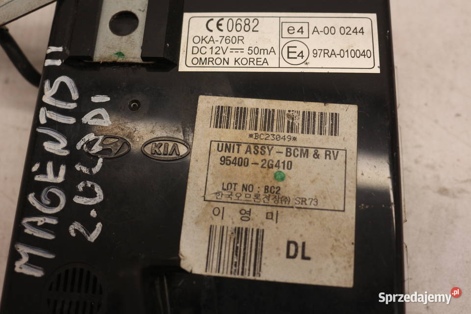 KIA MAGENTIS 2 20 0609 CRDI MODUŁ BCM 954002G410 Prochowice sprzedam