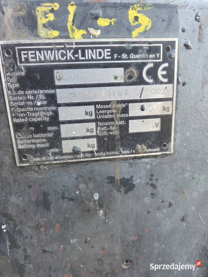 Wózek widłowy linde h20 2003r Hajnówka