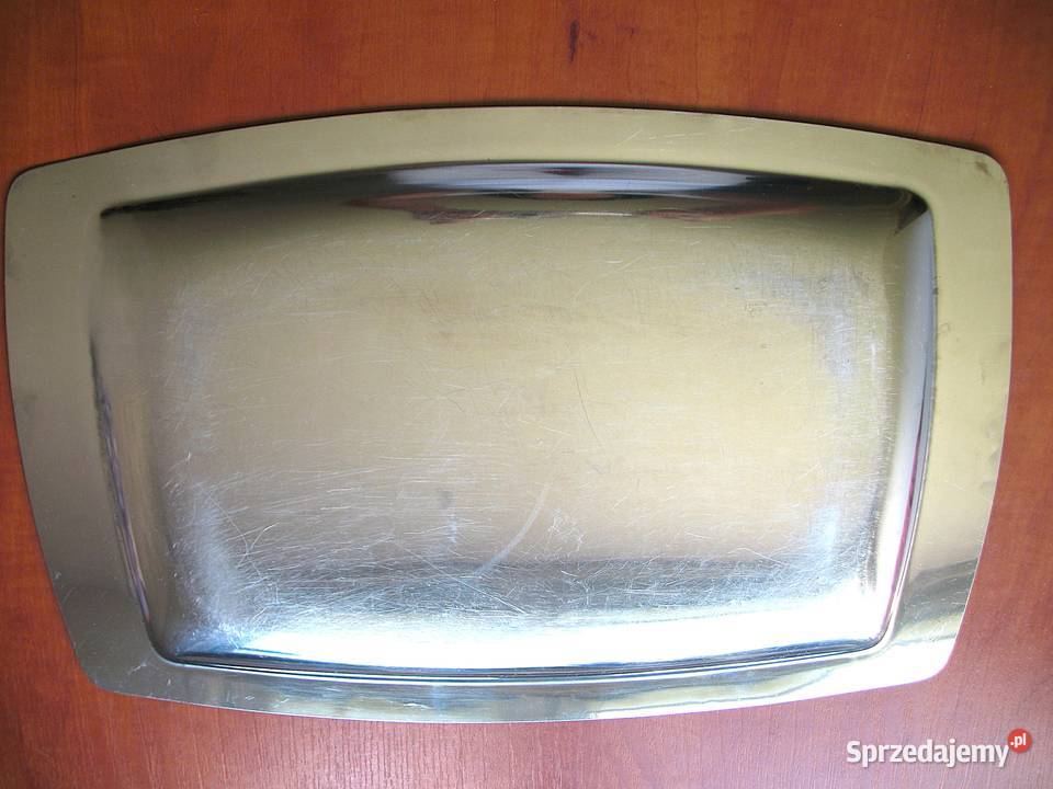 Taca relikt PRL stal nierdzewna 46 x 30 sprzedam