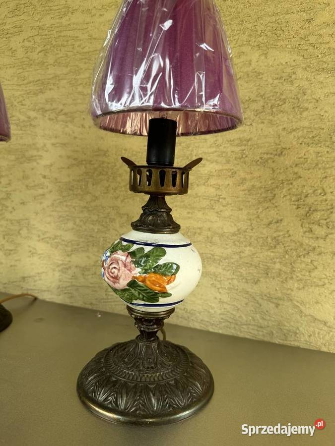 Lampka nocna stołowa biurowa stylowa ceramiczna Garwolin