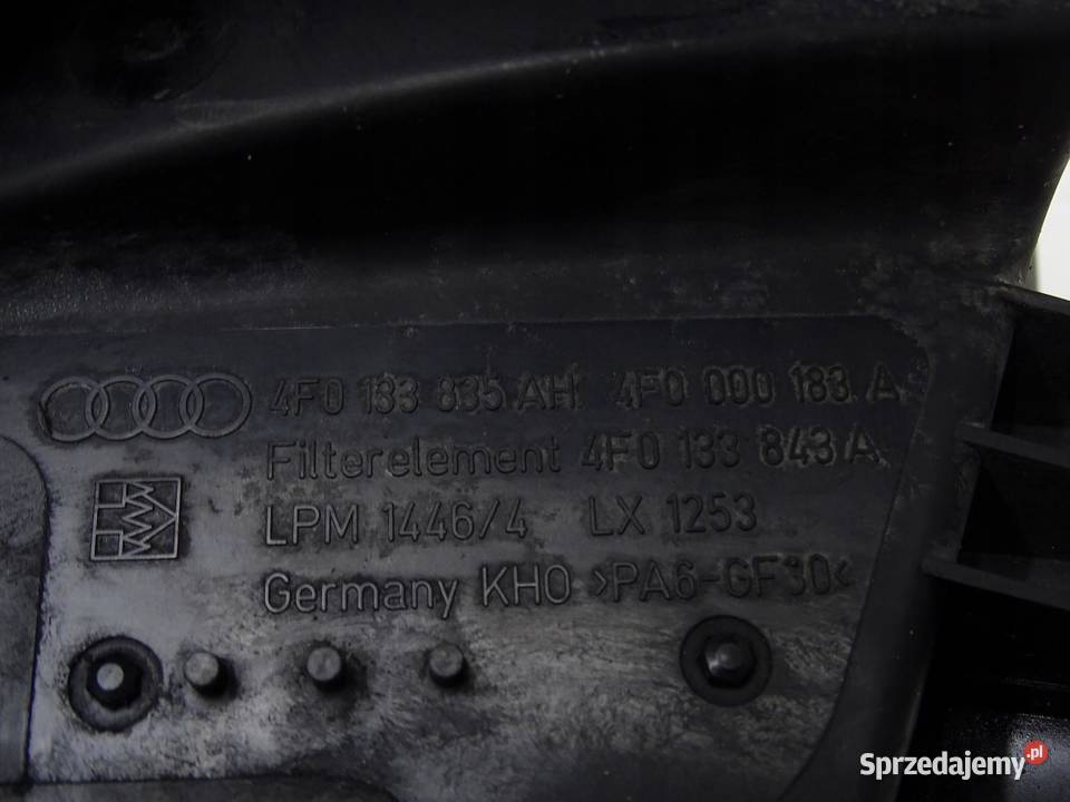 OBUDOWA FILTRA POWIETRZA AUDI A6 C6 20TDI Osłony i zaślepki