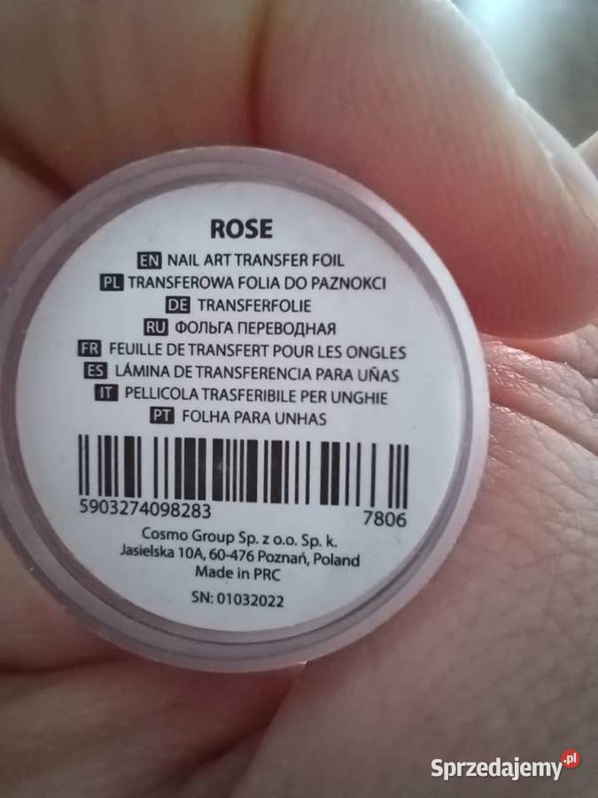 Folia transferowa do paznokci różowa NeoNail Rzeszów