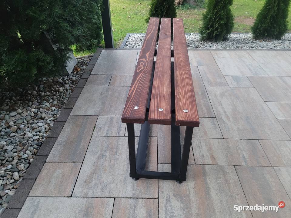 Ławka ogrodowa czarny