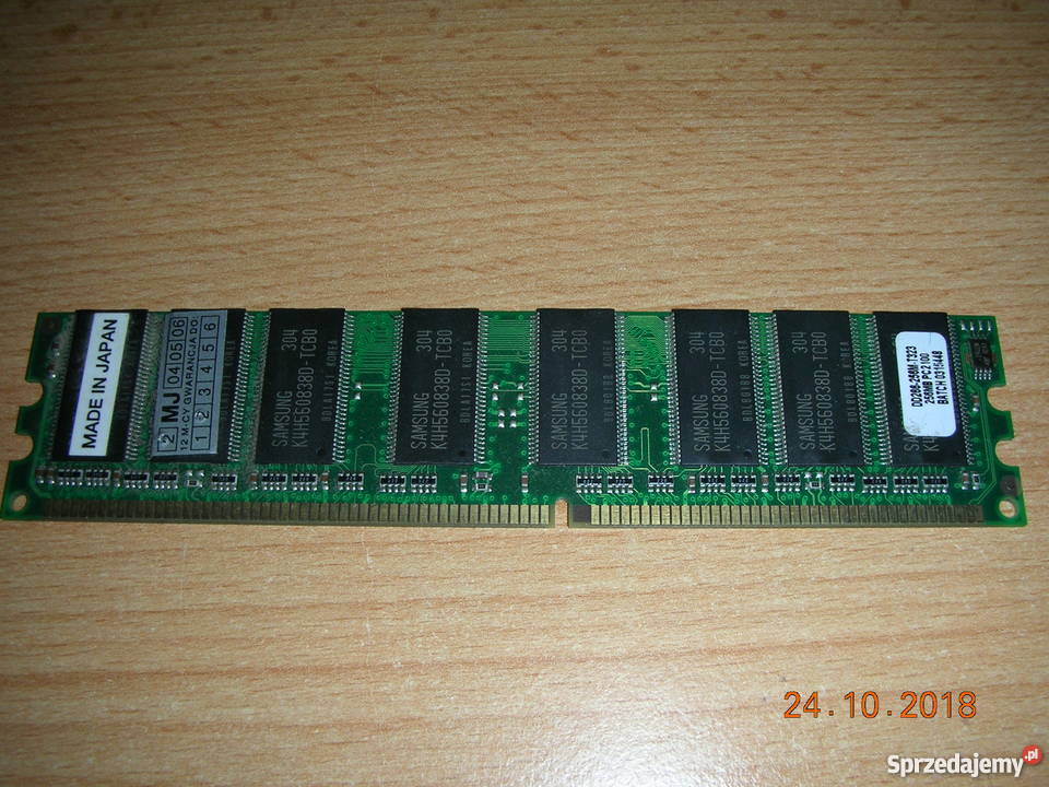 Pamięć DDR1 256 MB PC 2100 Garwolin