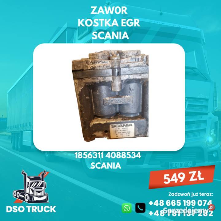 ZAWOR KOSTKA EGR SCANIA 1856311 4088534 świętokrzyskie Zawichost