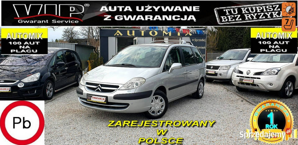 Citroen C8 PRZEBIEG MANUAL20 Benz 8OS Bez rdzy manualna Świdnica