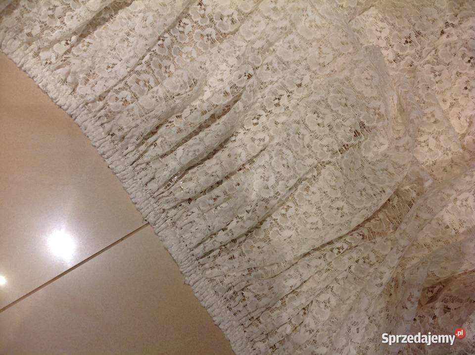 Firana Firanka Biała Koronka Falbana Nowa Sól