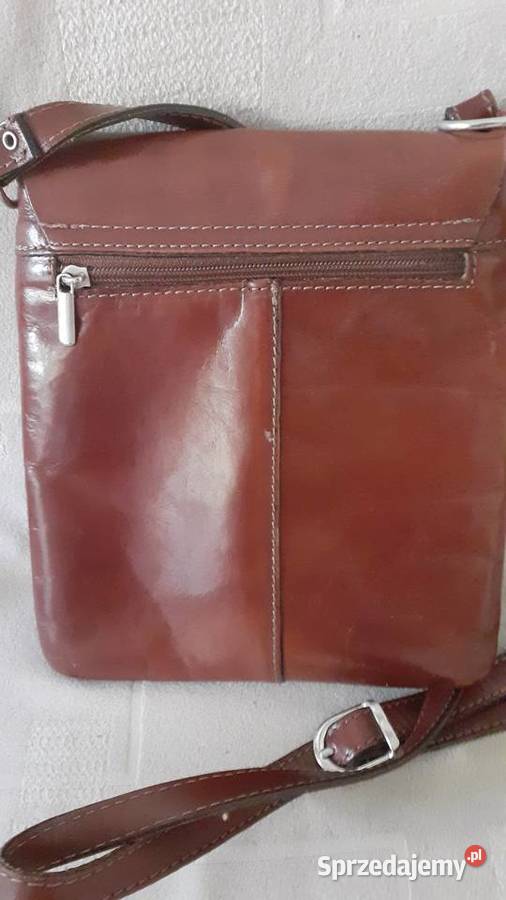 Torebka skórzana włoska 23cm Szczecin sprzedam