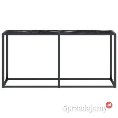 vidaXL Konsola czarny marmur 160x35x755 szkło Warszawa