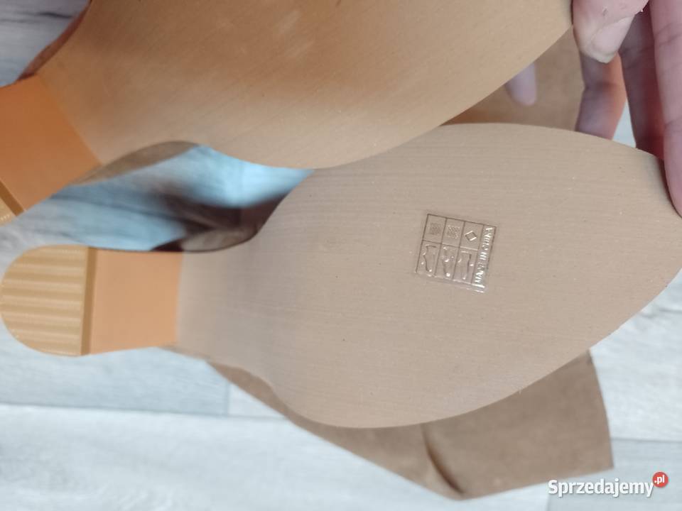 40 Brązowe biznesowe Kozaki wieczorowe na słupku Kraków