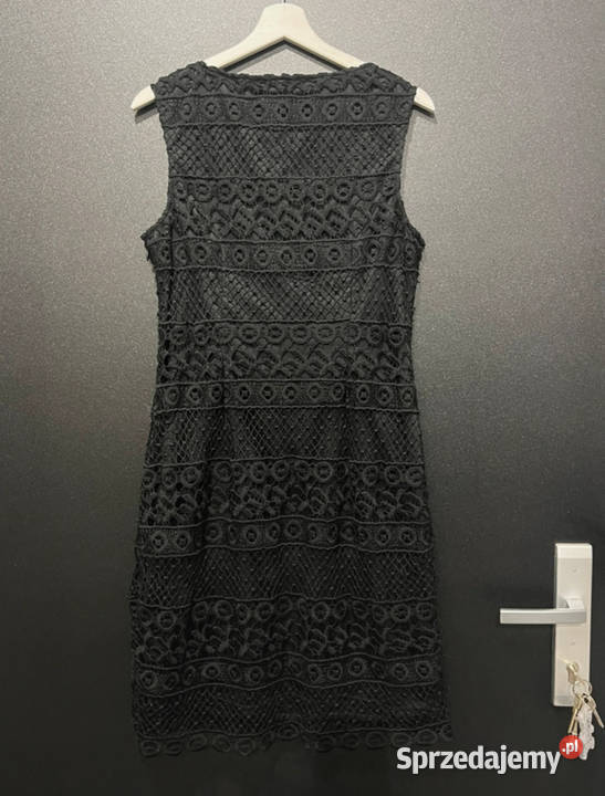 Czarna koronkowa mini sukienka na formalne Bez wzoru Spódnice i sukienki Łódź sprzedam