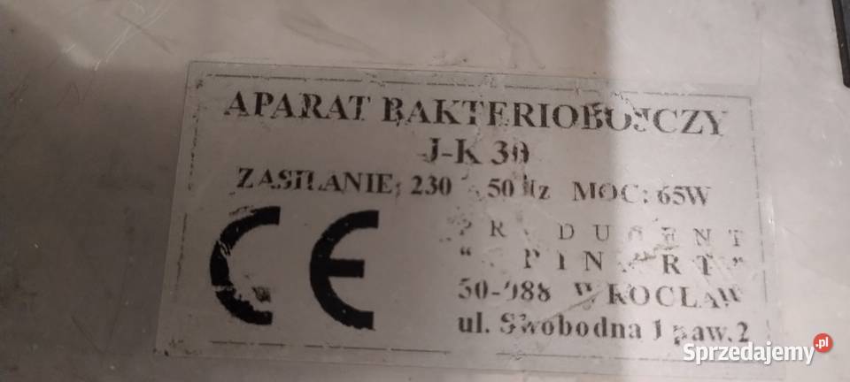 Aparat Bakteriobójczy JK 3 moc 65 W Ostrów Mazowiecka