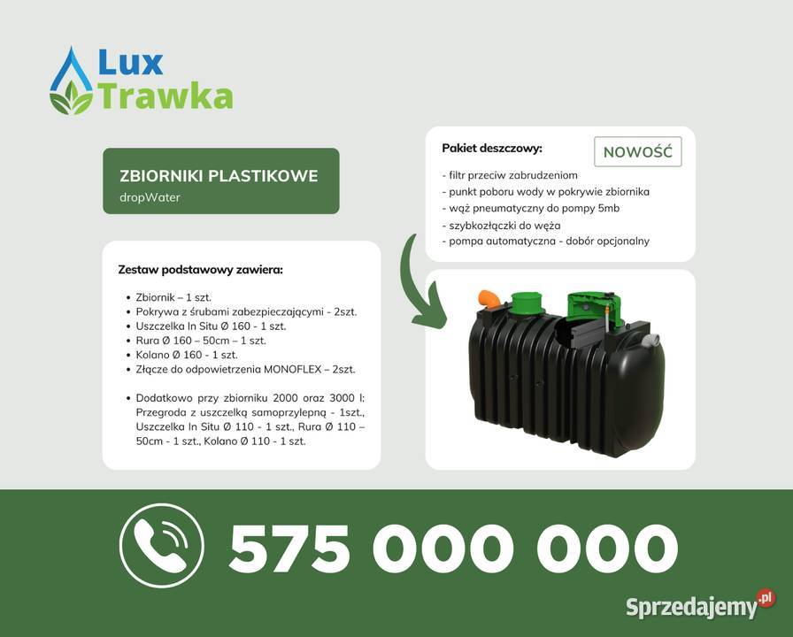 Zbiorniki na deszczówkęszambo 2000 3000 4000 małopolskie Nowy Targ