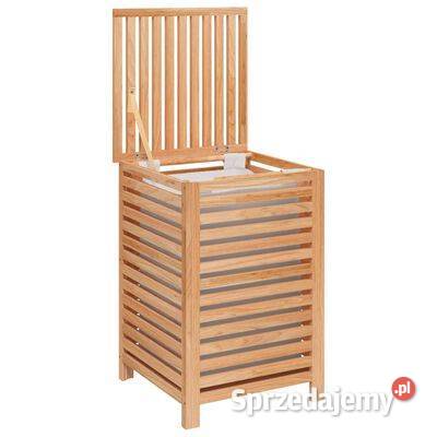 vidaXL Kosz na pranie 45x45x65 lite drewno