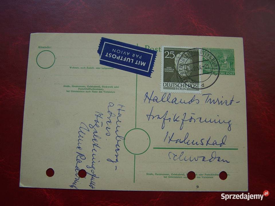 Niemcy 1952 Kartka pocztowa śląskie Tychy