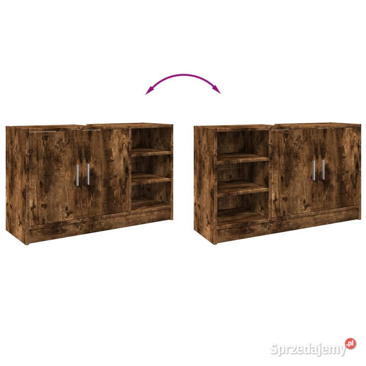 Szafka pod umywalkę przydymiony dąb 90x29x55