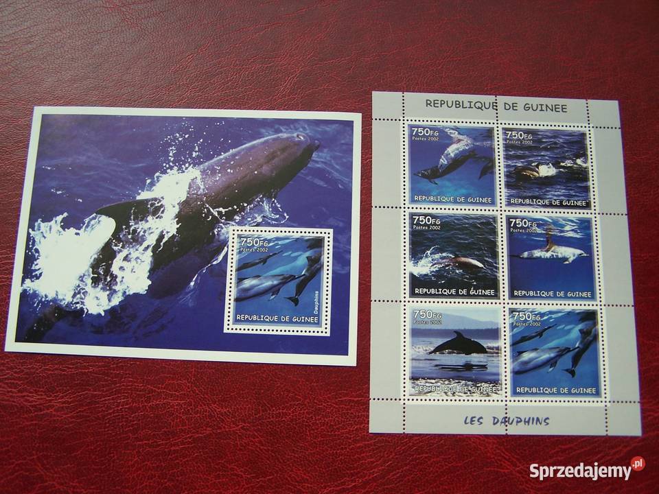 Gwinea 2002 MNH Fauna Życie Morskie Delfiny Tychy