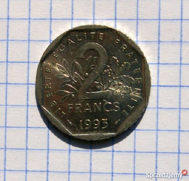 2 FRANKI 2 FRANCS 1993 FRANCJA JEAN MOULIN lubelskie