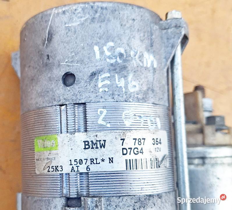 BMW E46 20 D Rozrusznik 7787354 VALEO układ elektryczny silnika Radom sprzedam