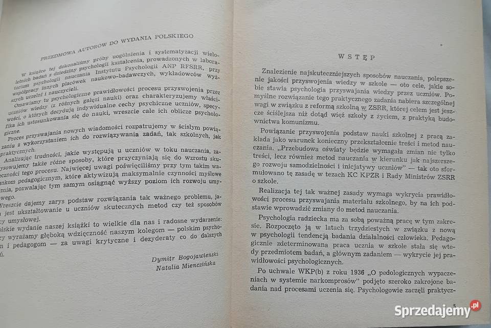 DNBogojawleński NAMienczińskaPsychologia Antykwariat Koźminek sprzedam