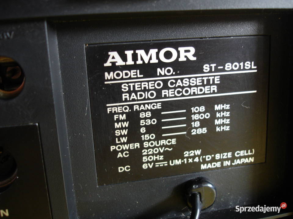 Radiomagnetofon AIMOR ST801SL Zielona Góra