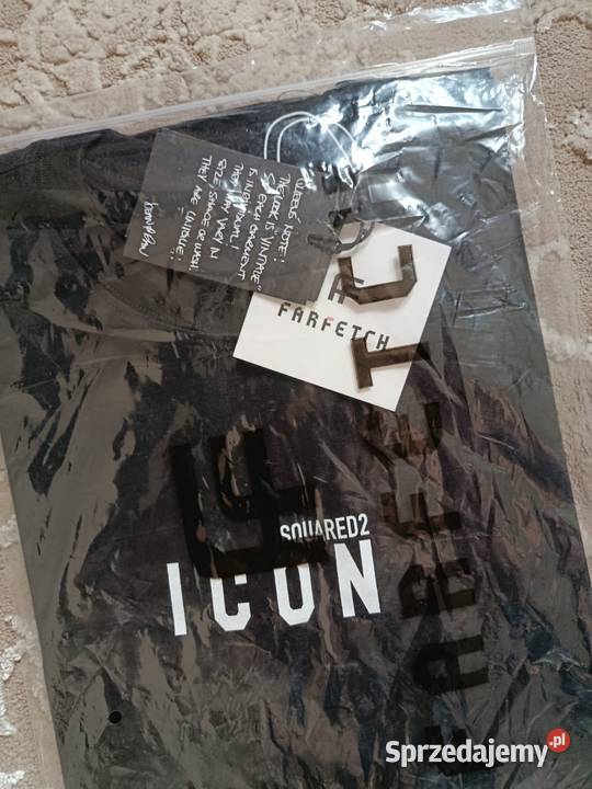 Tshirt bawełniany ICON Dsquared2 czarny L Dsquared podlaskie Białystok