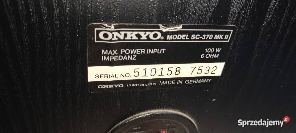 Kolumny Onkyo SC 370 mkIi 100 wat Sędziszów