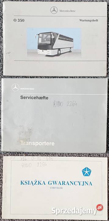 Książki serwisowe instrukcje dokumenty Mercedes Zakopane