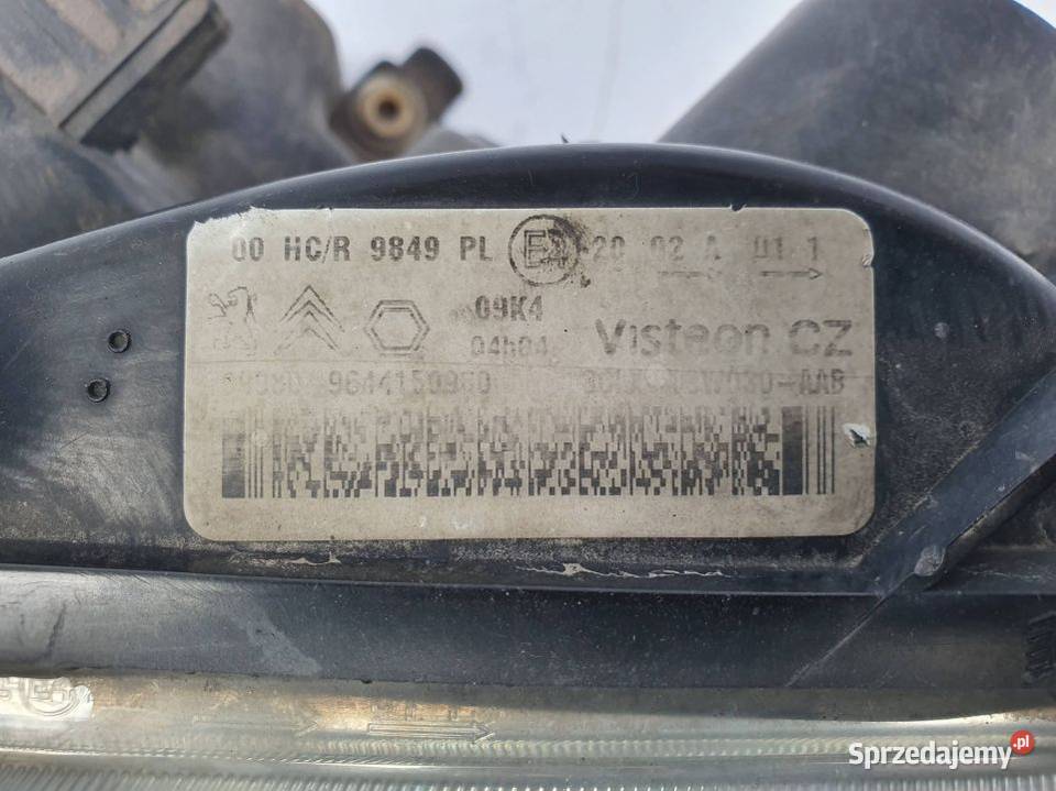 LAMPA LEWA PRZÓD CITROEN BERLINGO 9644150980 kujawsko-pomorskie Lipno sprzedam