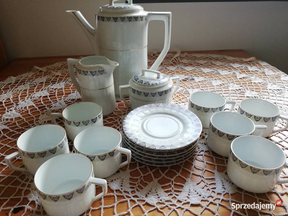 Zestaw starej sygnowanej porcelany Ropa