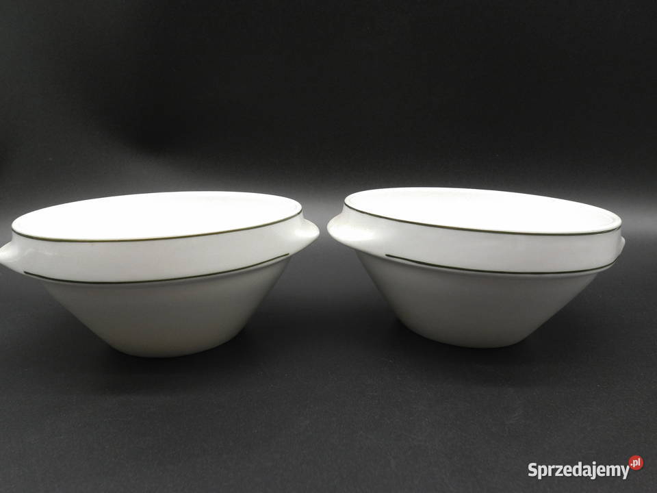 Porcelanowe bulionówkimiseczki Bauscher 2 wielkopolskie Raszków