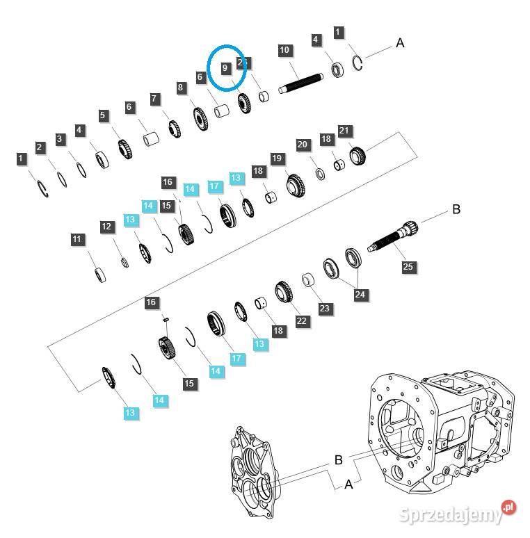 Tryb trzeciego biegu TRG281 LS Tractor 40009774