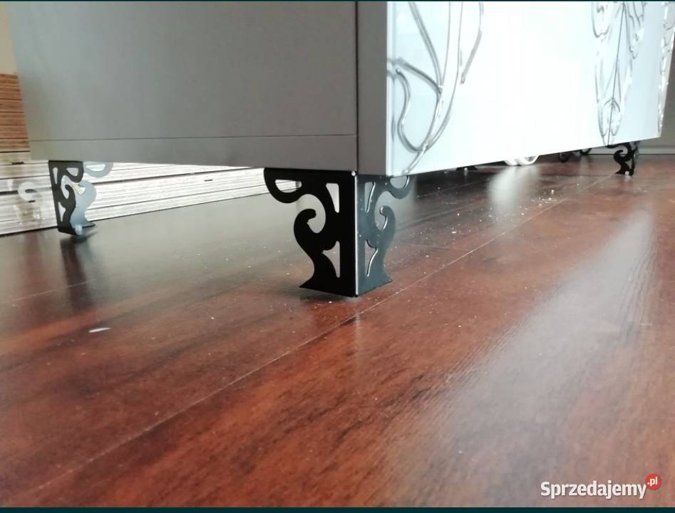 Ekskluzywna szara szafka fronty lacobel ręcznie Nowy Sącz