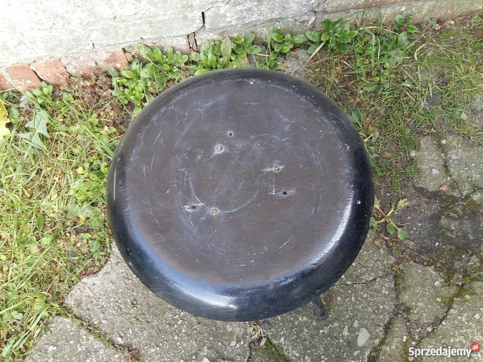 Taboret design lata 60te oryginał siedzisko Kościan