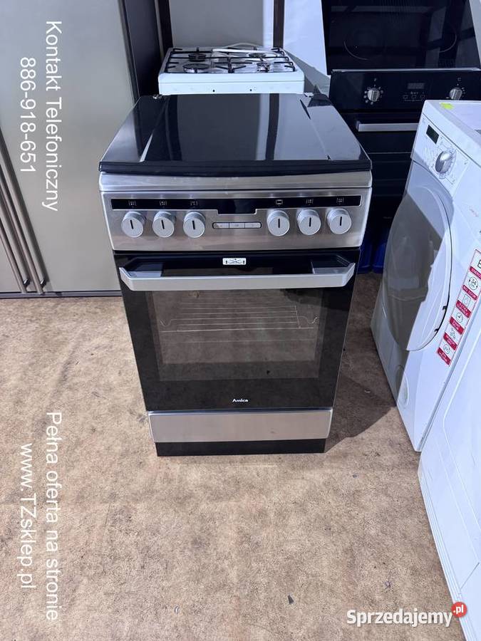 Kuchenka gazowoelektryczna Amica Srebrna 50cm Rybnik