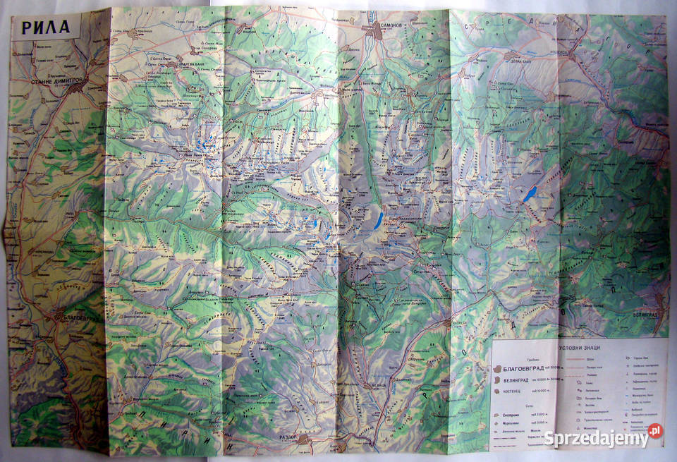 Riła mapa turystyczna małopolskie Limanowa